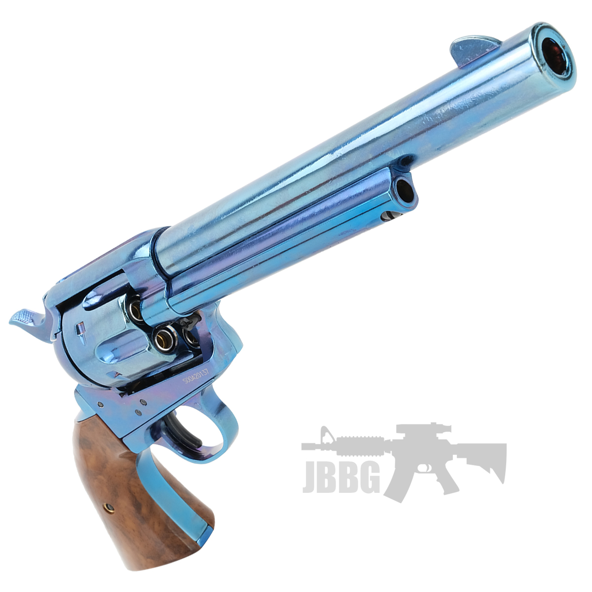 King Arms SAA 45 Peacemaker Airsoft Gas Revolver M Blue 3