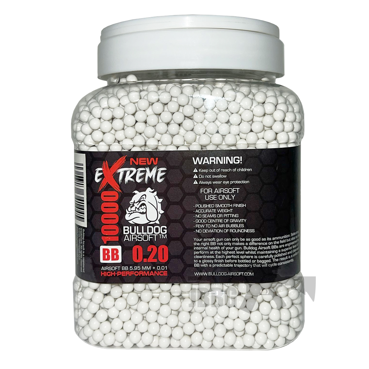 Extreme Bulldog 0.20g White 10000 Airsoft BB Pellets (NEW)