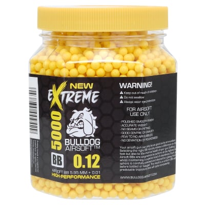 Extreme Bulldog 0.12g Yellow 5000 Airsoft BB Pellets
