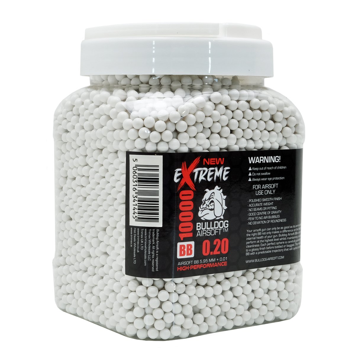 Extreme Bulldog 0 20g White 10000 Airsoft BB Pellets 2