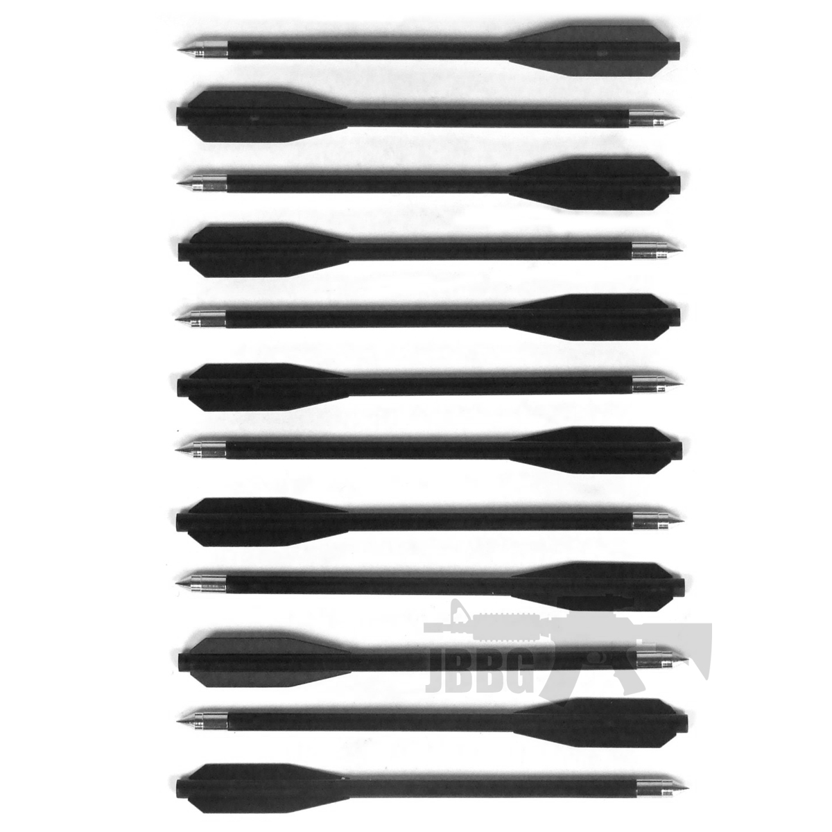 Man Kung 6,5 Inch Black Plastic Crossbow Bolts 12Pack Just BB Guns