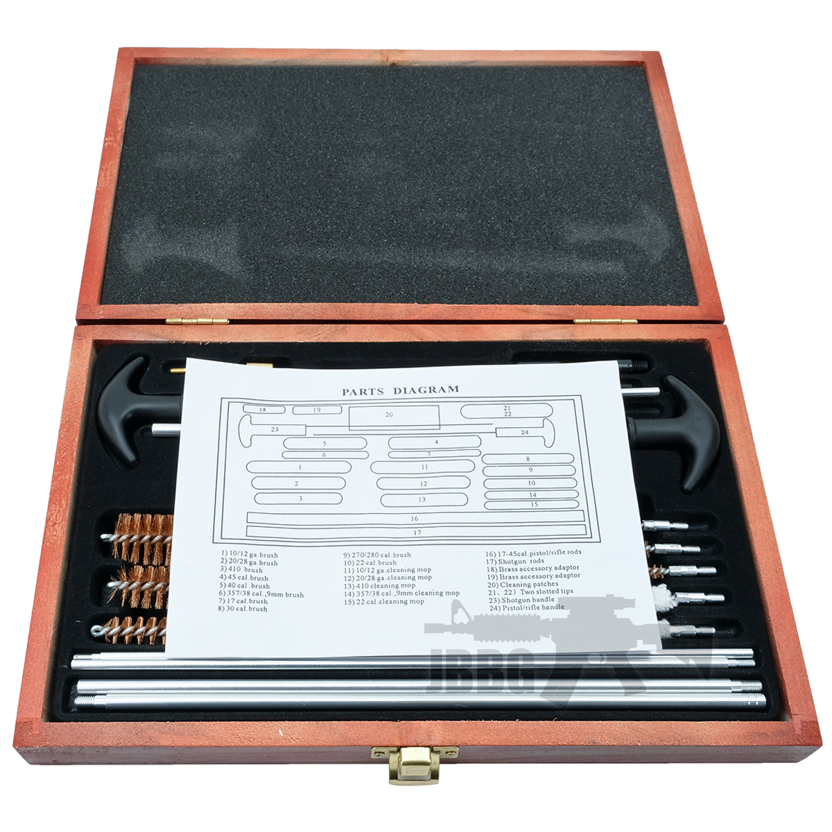 Trimex Gun Cleaning Kit Wood Case Large - Just BB Guns