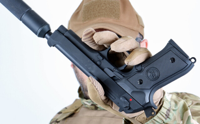 Sr92 SR92 M9 Replica Tactical Airsoft Pistol Review - Just BB Guns