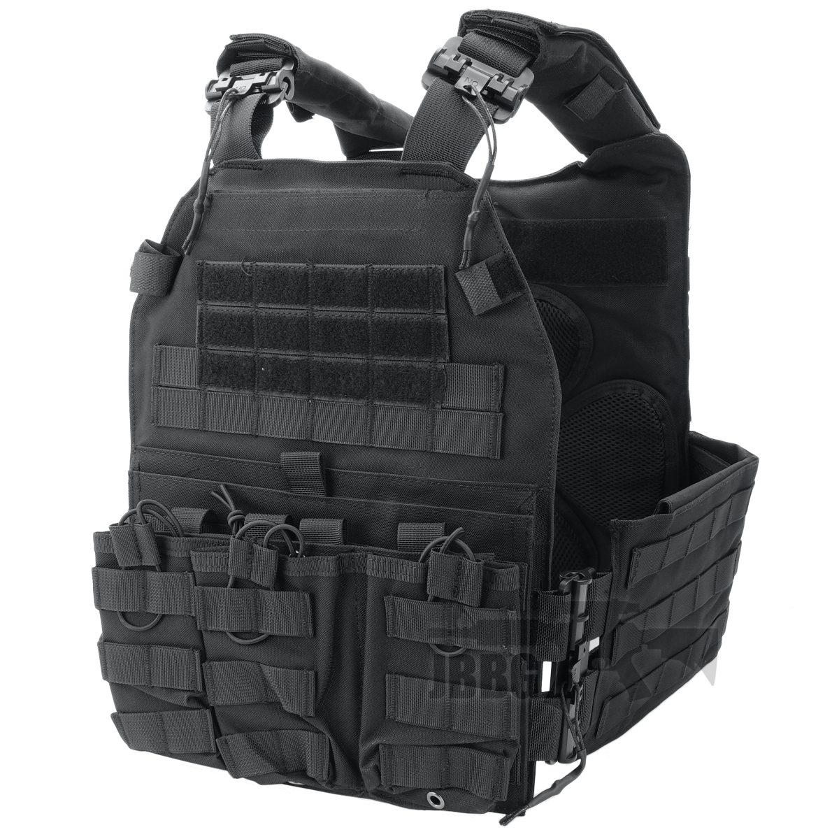 Trimex 0623-7 Plate Carrier Tactical Molle Vest Black - Just BB Guns