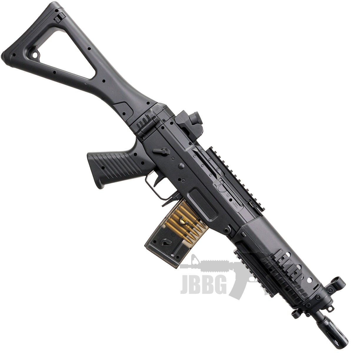 Double Eagle M82P S552 Electric Airsoft Gun With Flashlight Grip & Red Dot Sight