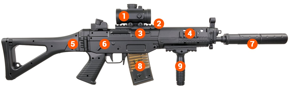 info m82 airsoft gun aeg