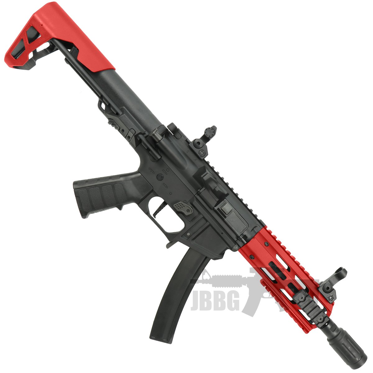 King Arms PDW 9mm SBR M Lok Airsoft AEG Rifle 2 red
