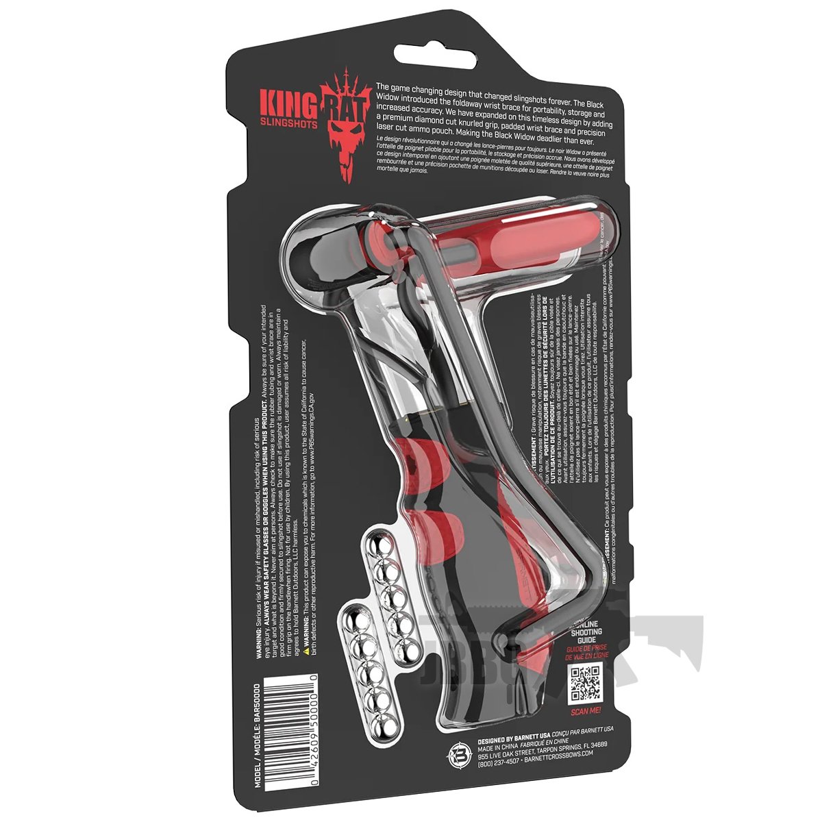 Barnett Black Widow King Rat Slingshot Catapult Set BAR50000 1