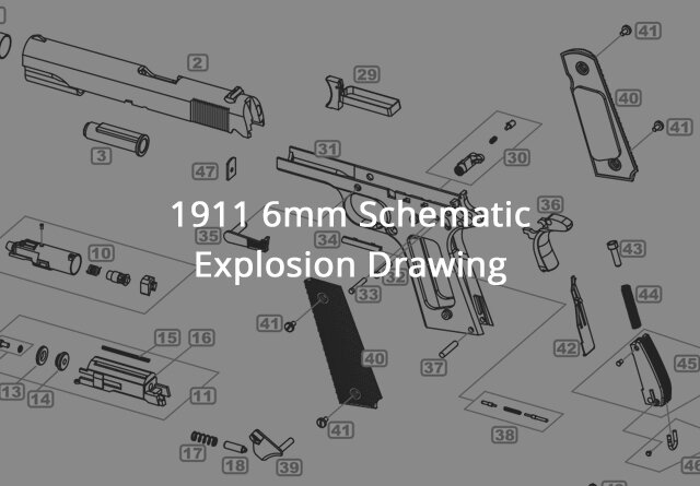1911 Explosion Drawing 6mm