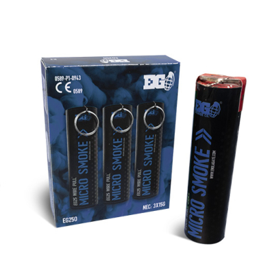 Enola Gaye EG25 Wire Pull Micro Smoke Grenade (x3) Blue