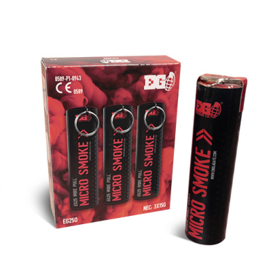 Enola Gaye EG25 Wire Pull Micro Smoke Grenade (x3) Red