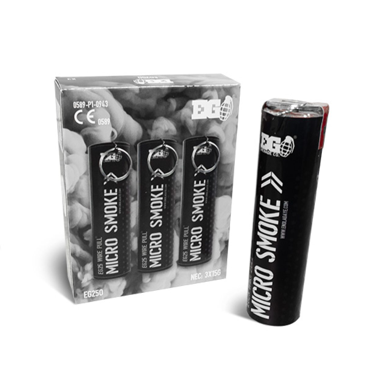 Enola Gaye EG25 Wire Pull Micro Smoke Grenade (x3) White