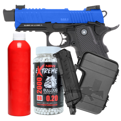 SAS II Ultralight Gas Blowback Airsoft Pistol Bundle