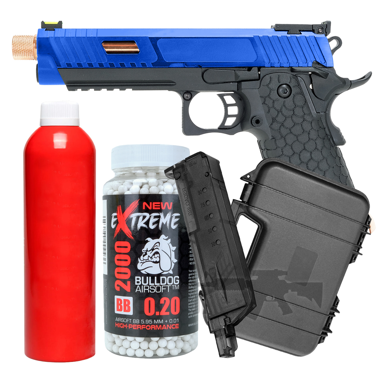 Bundle Offer BABA YAGA Combat Master Hi Capa 5 1 Gas Blowback Airsoft Pistol with Threaded Barrel EXG