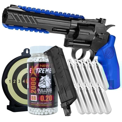 Bundle Offer SRC 6 Inch Titan Full Metal CO2 Airsoft Revolver