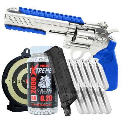 Bundle Offer SRC 6 Inch Titan Platinum Ver CO2 Airsoft Revolver