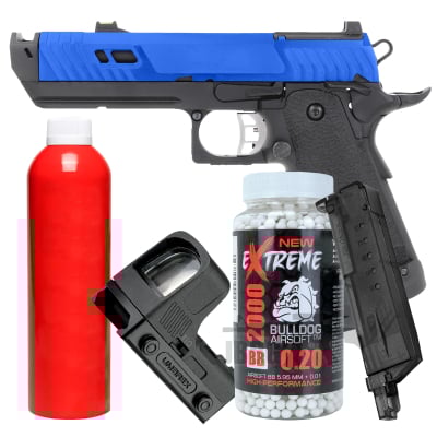 Bundle Offer SRC Dark Viper Dual Power Blowback MOS Airsoft Pistol with Gas Mag 5