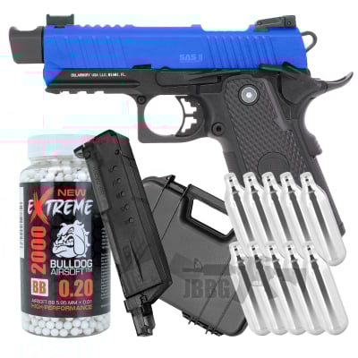 SAS II Ultralight Co2 Blowback Airsoft Pistol Bundle