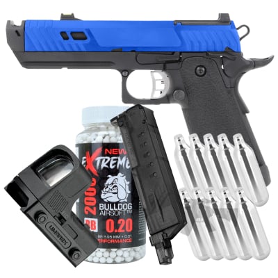 SRC Dark Viper Dual Power Blowback MOS Airsoft Pistol with Co2 Mag Bundle Offer