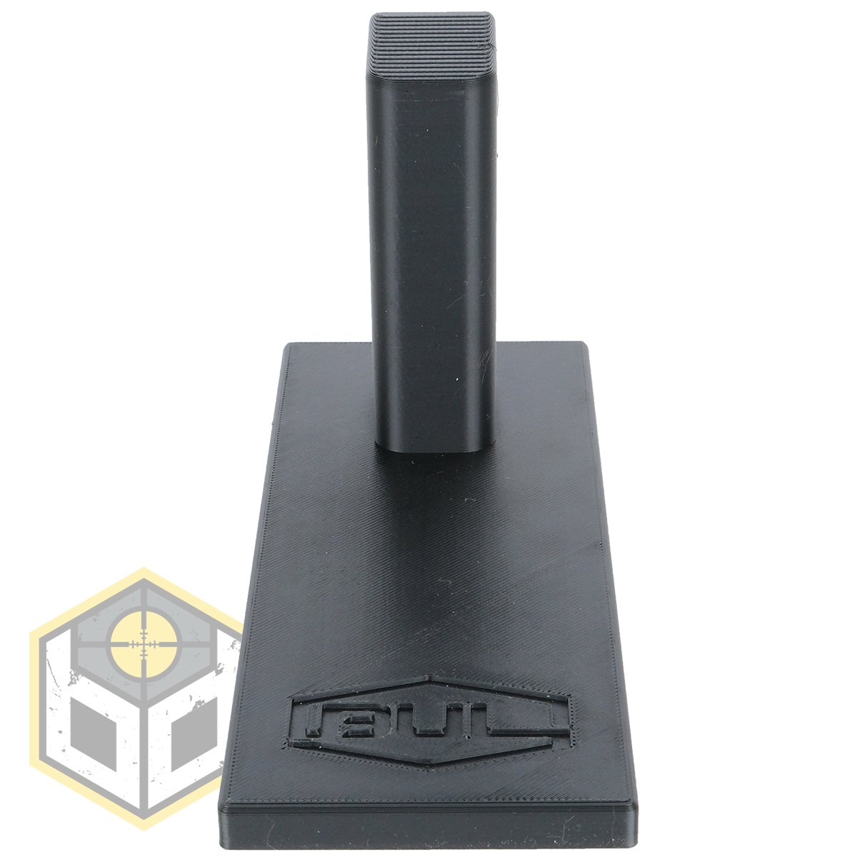 Bull pistol stand with Black logo 3 jpg