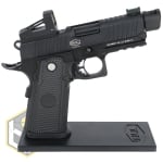 Bull pistol stand with Black logo 5 jpg