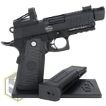 Bull pistol stand with Black logo 8 jpg
