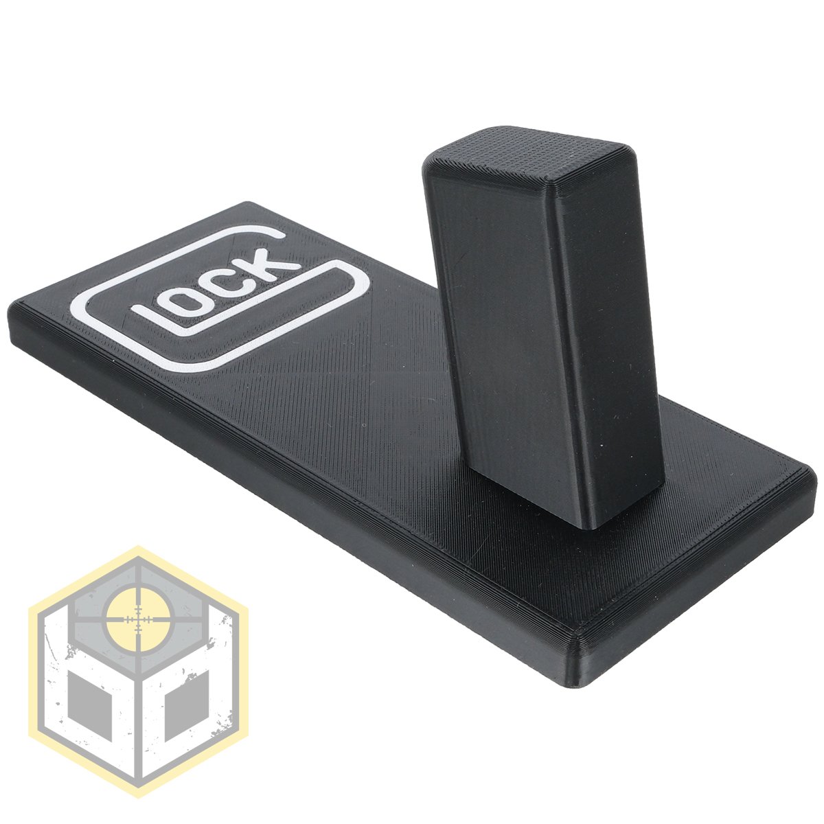 Glock Pistol Stand with Logo 4 jpg