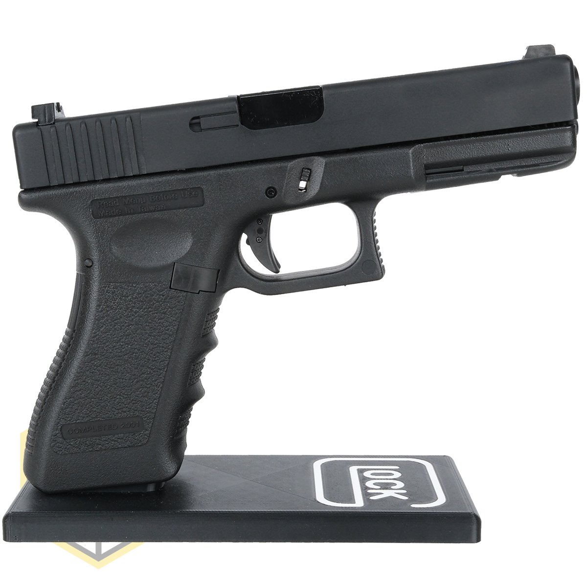 Glock Pistol Stand with Logo 6 jpg