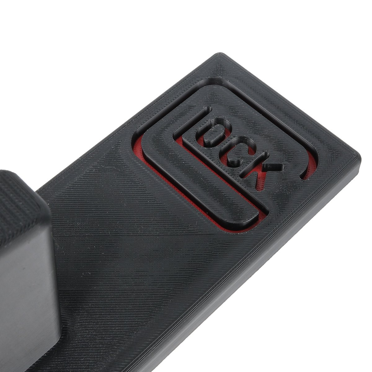Glock Pistol Stand with Red Logo 5 jpg