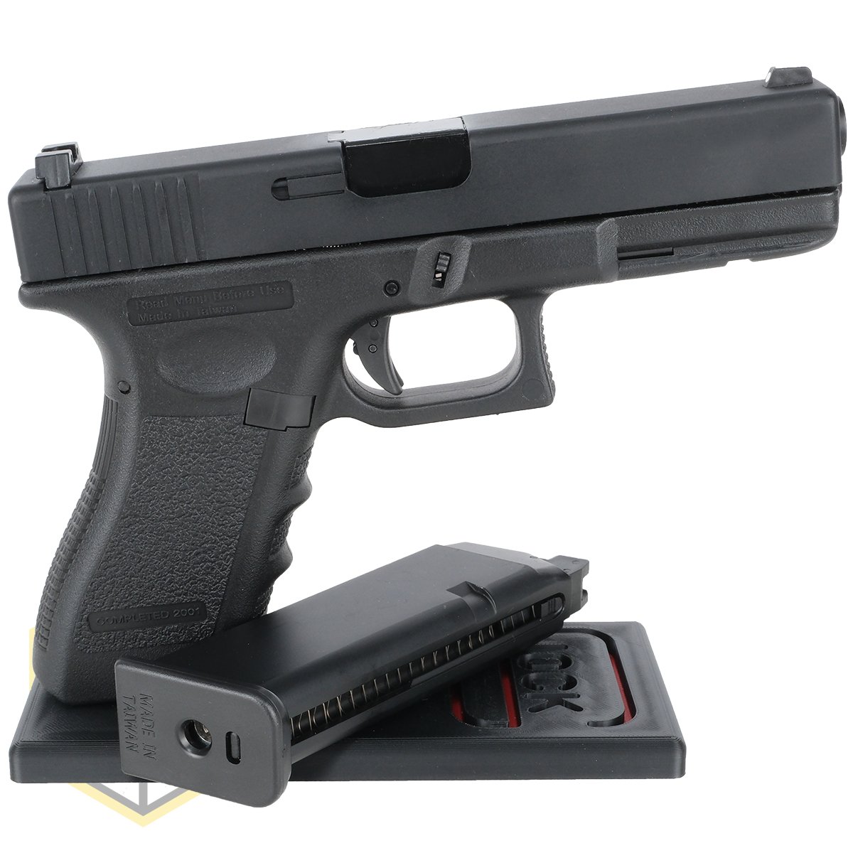 Glock Pistol Stand with Red Logo 9 jpg