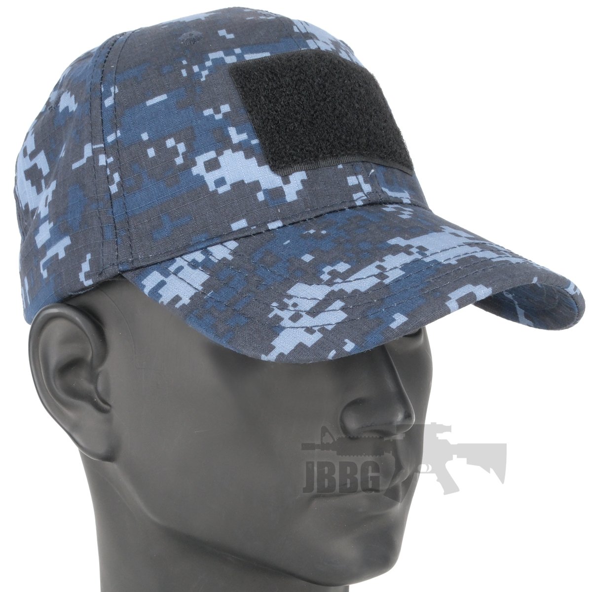 TX Marine Digital Camo Baseball Cap – Blue, Adjustable with Velcro Patches