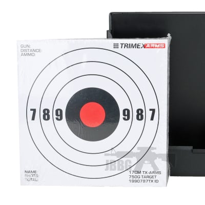 100 Card Targets 17cm Square White