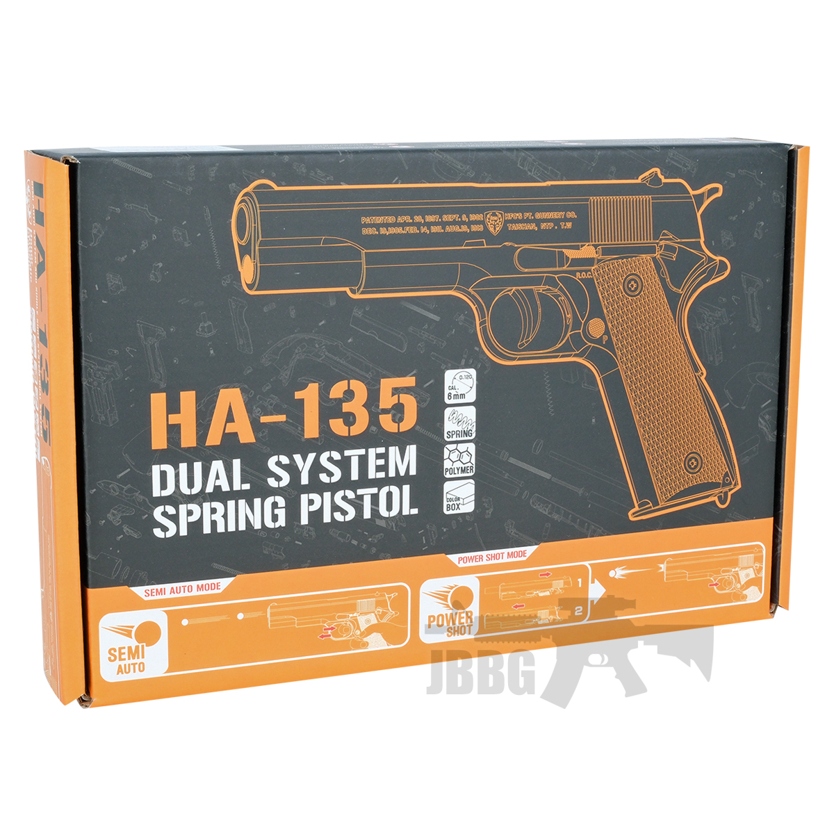 Spring Airsoft Rifle Red HA135 Dual System Spring Airsoft Pistol Red Two-Tone - Just BB Guns