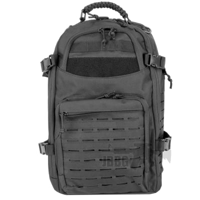 Large Rucksack Tactical MOLLE Laser Cut Black BB020BK Trimex