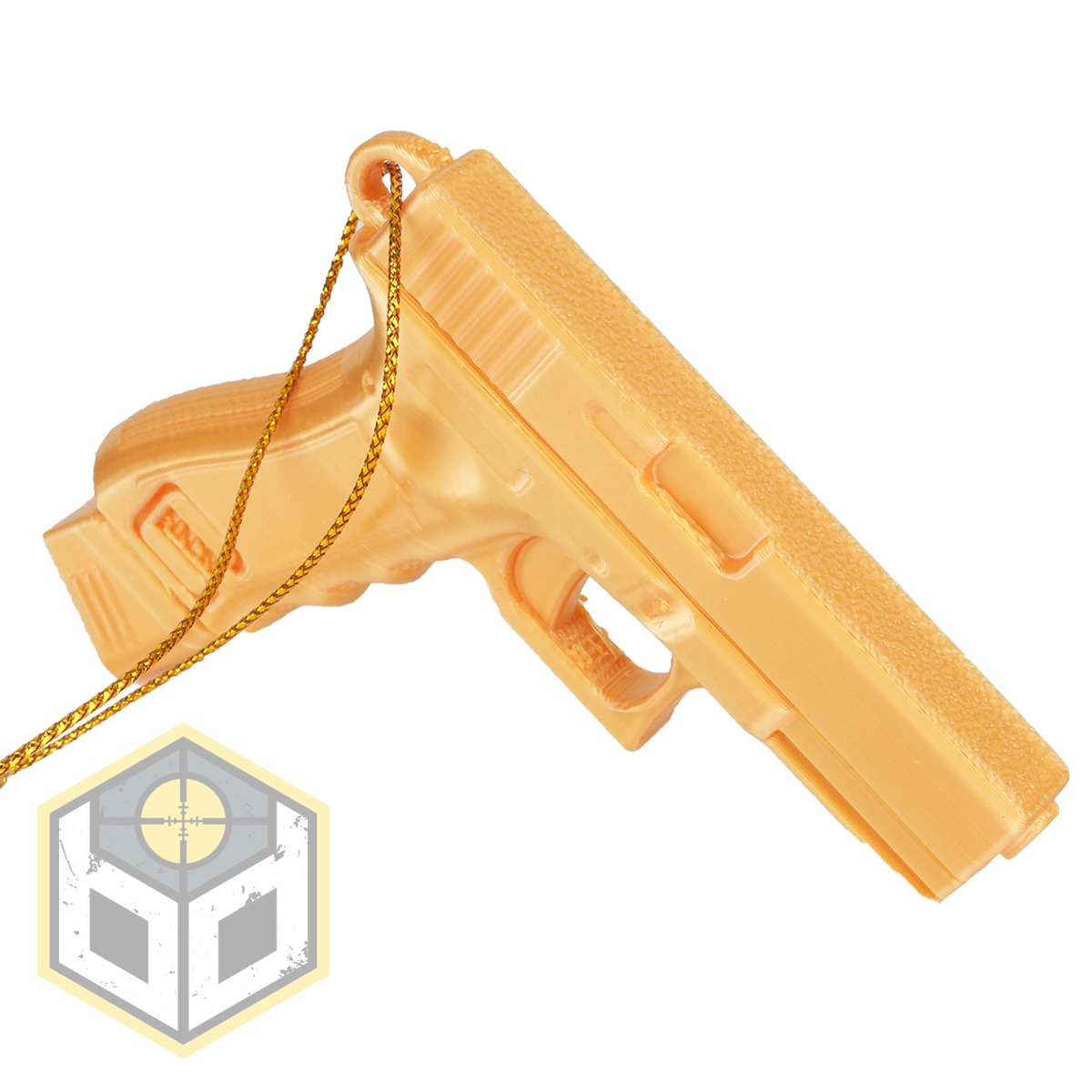 Christmas Tree Glock Pistol Decoration Gold EX 3 jpg