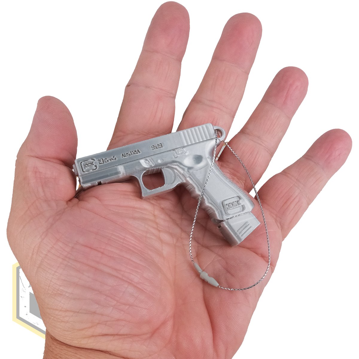 Christmas Tree Glock Pistol Decoration Silver EX H1 jpg