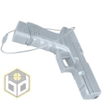 Christmas Tree Glock Pistol Decoration Silver EX dH1 jpg