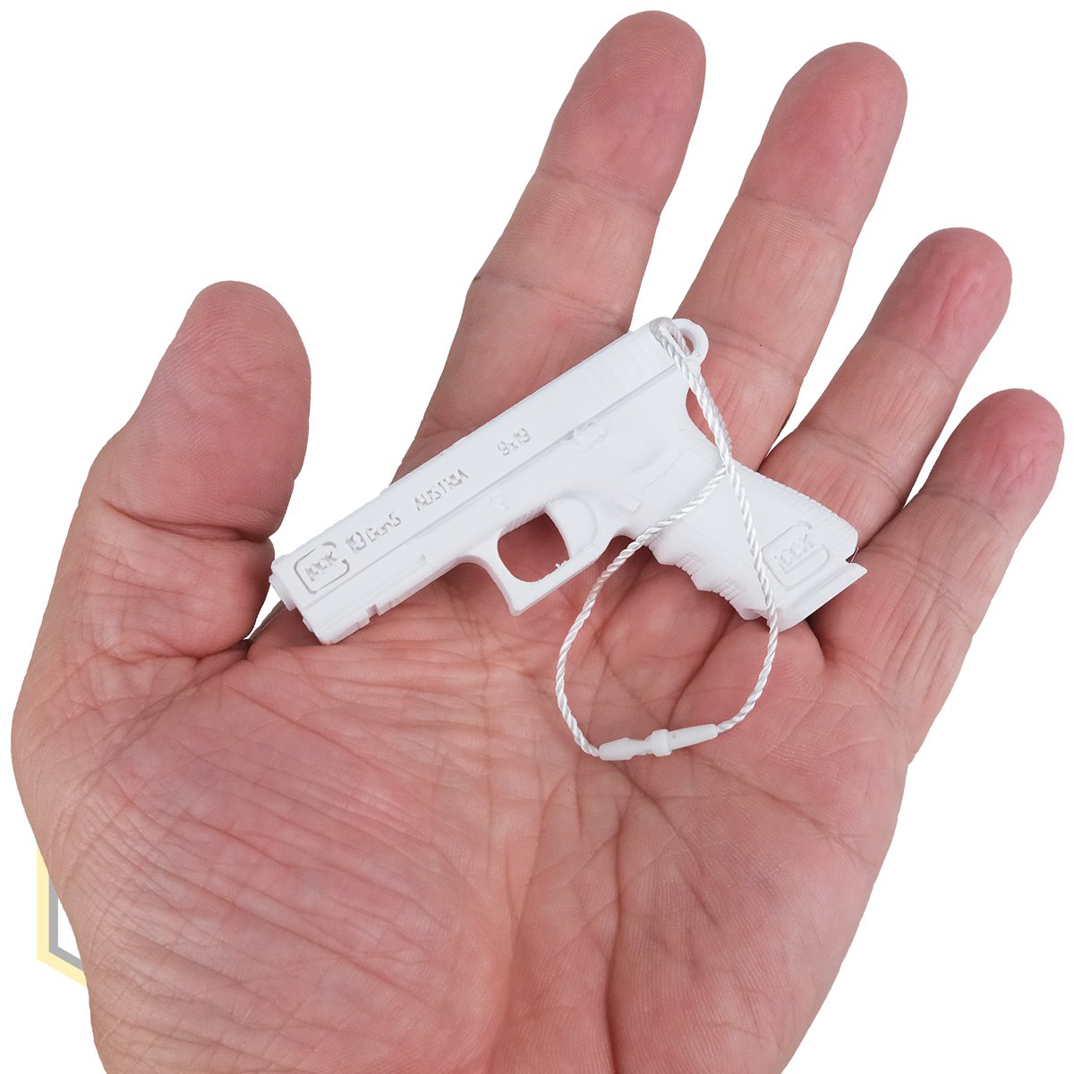 Christmas Tree Glock Pistol Decoration White H1 jpg