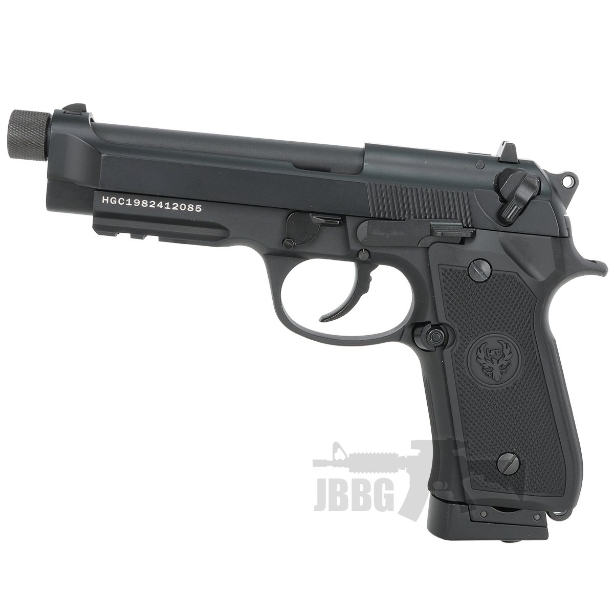 HG198 Full Metal M92 Co2 Blowback Airsoft Pistol with Threaded Barrel Black