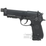 HG198 Full Metal M92 Co2 Blowback Airsoft Pistol with Threaded Barrel Black