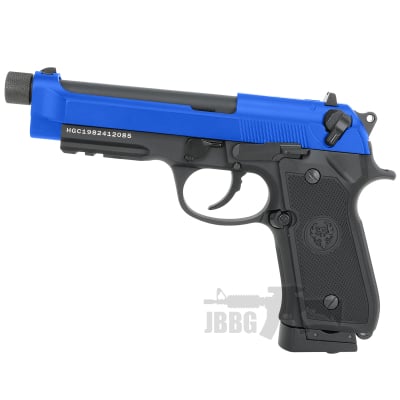 HG198 Full Metal M92 Co2 Blowback Airsoft Pistol with Threaded Barrel Blue