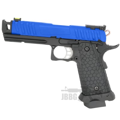 SRC-Troika MKII Hi-Capa Gas Blowback Airsoft Pistol Blue