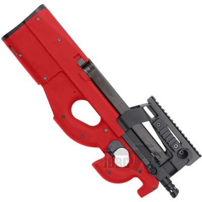 King Arms M3 Tactical P90 AEG Airsoft Gun Two-Tone Red