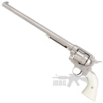 King Arms SAA .45 Peacemaker Airsoft Gas Revolver L Single-Action 11 inch Barrel - Silver