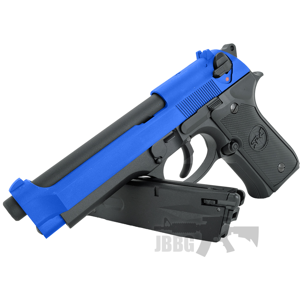 SR-92 M9 Gas Blowback Half Metal Airsoft Pistol with Case Blue