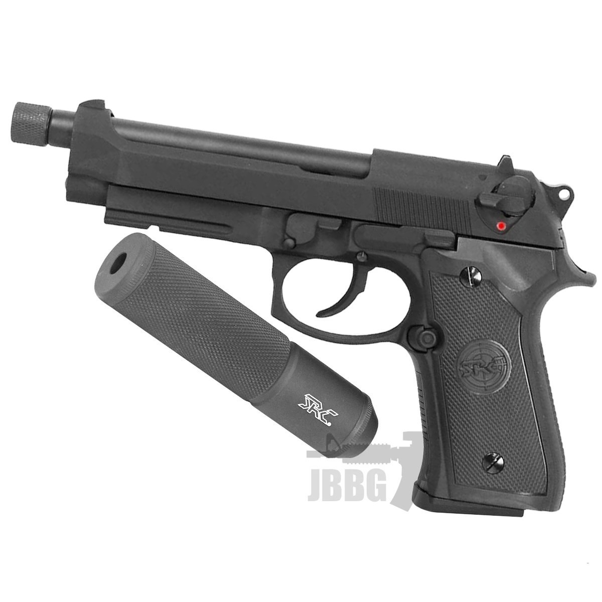 SR92 X2 Co2 Airsoft Pistol with Silencer BK1