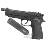 SR92 X2 Co2 Airsoft Pistol with Silencer BK1