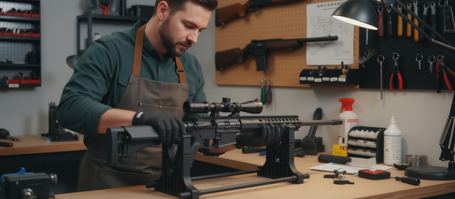 Dual Purpose Adjustable Rifle Display Stand