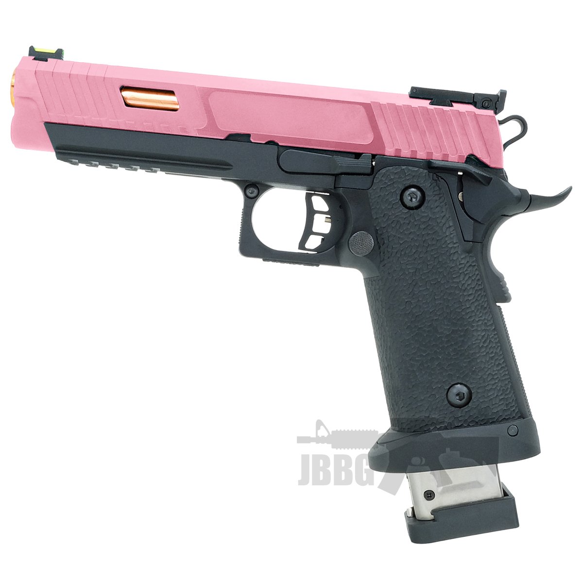 Baba Yaga Beta Combat Master Hi-Capa Co2 Blowback Airsoft Pistol Two-Tone Pink