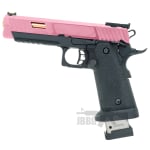 Baba Yaga Beta Combat Master Hi-Capa Co2 Blowback Airsoft Pistol Two-Tone Pink